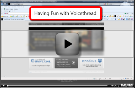 Having Fun with Voicethread