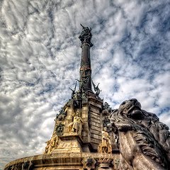 Picture of Columbus monument in Barcelona, Spain.