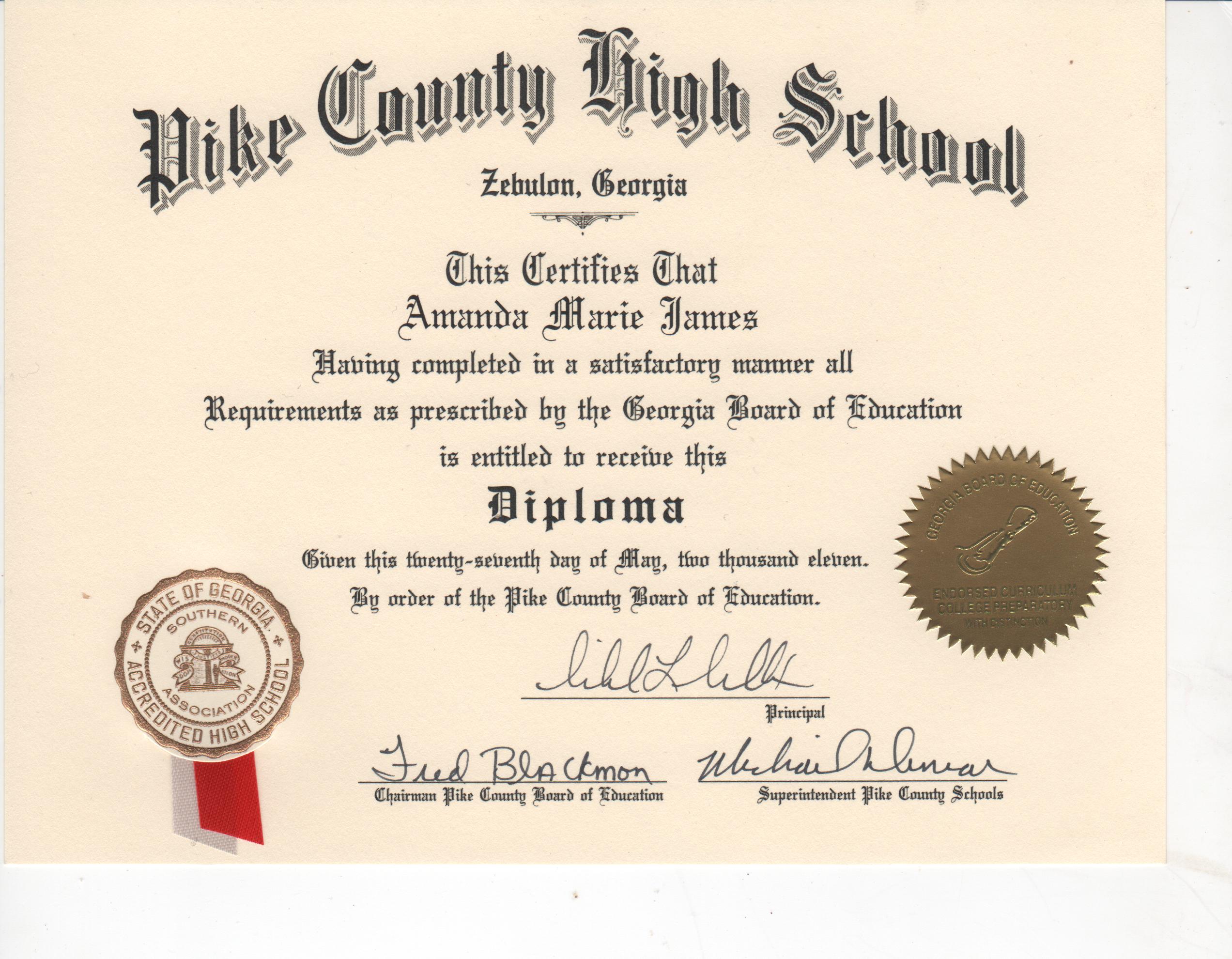High School Dipoloma