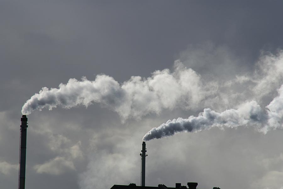 Smoke from Factory by Ian Britton