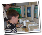 Picture of students using a computer