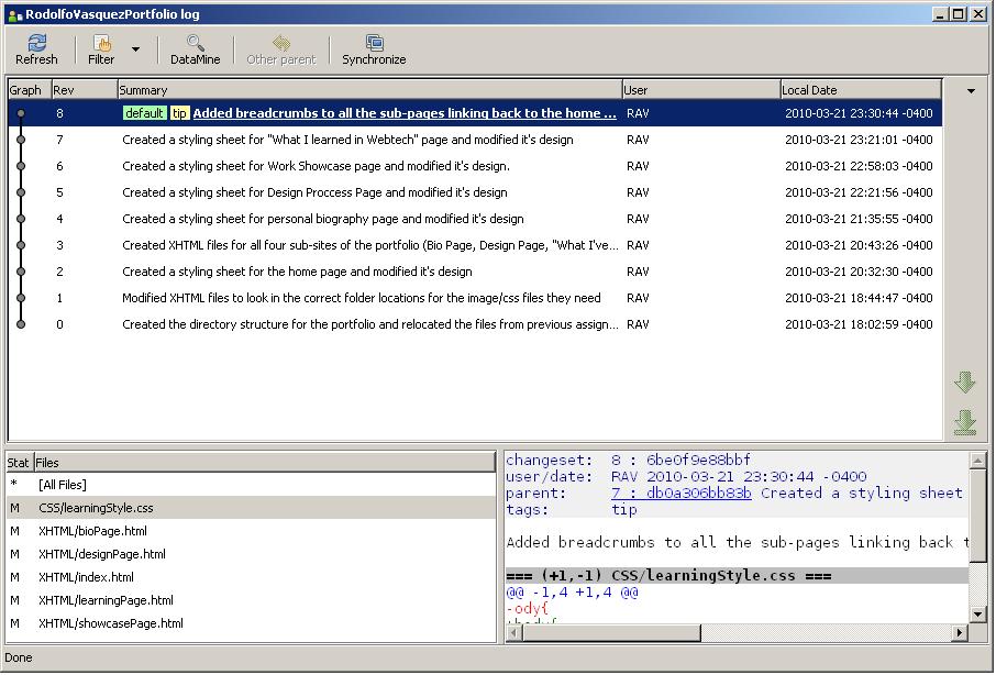 Change Log 1