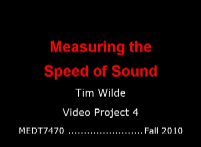 Speed of Sound video
