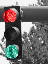 Traffic Light Black and White
