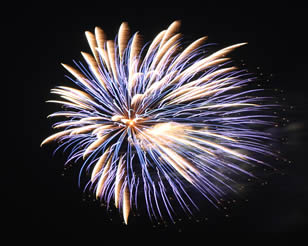 Blue Fireworks